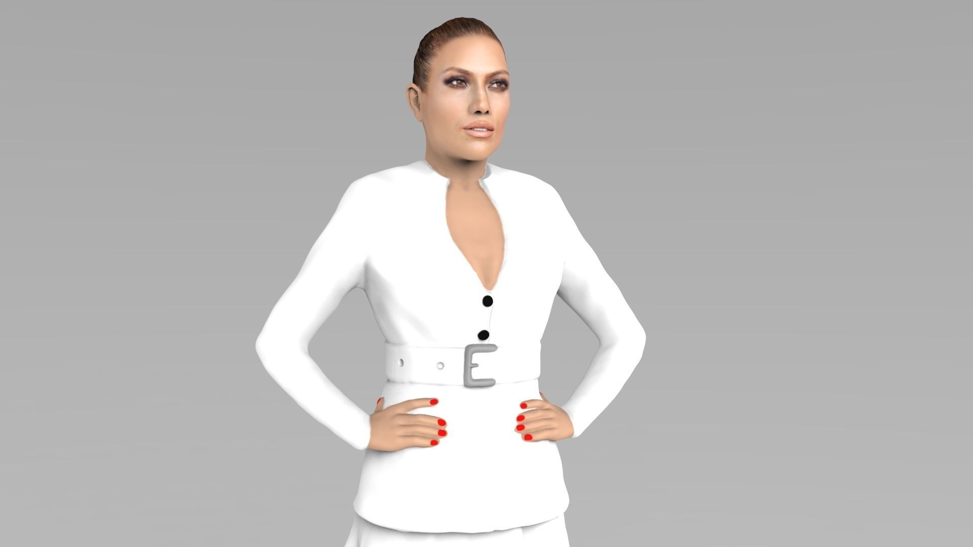 Jennifer Lopez ready for full color 3D printing 3D print model_13