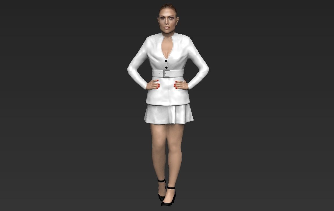 Jennifer Lopez ready for full color 3D printing 3D print model_19