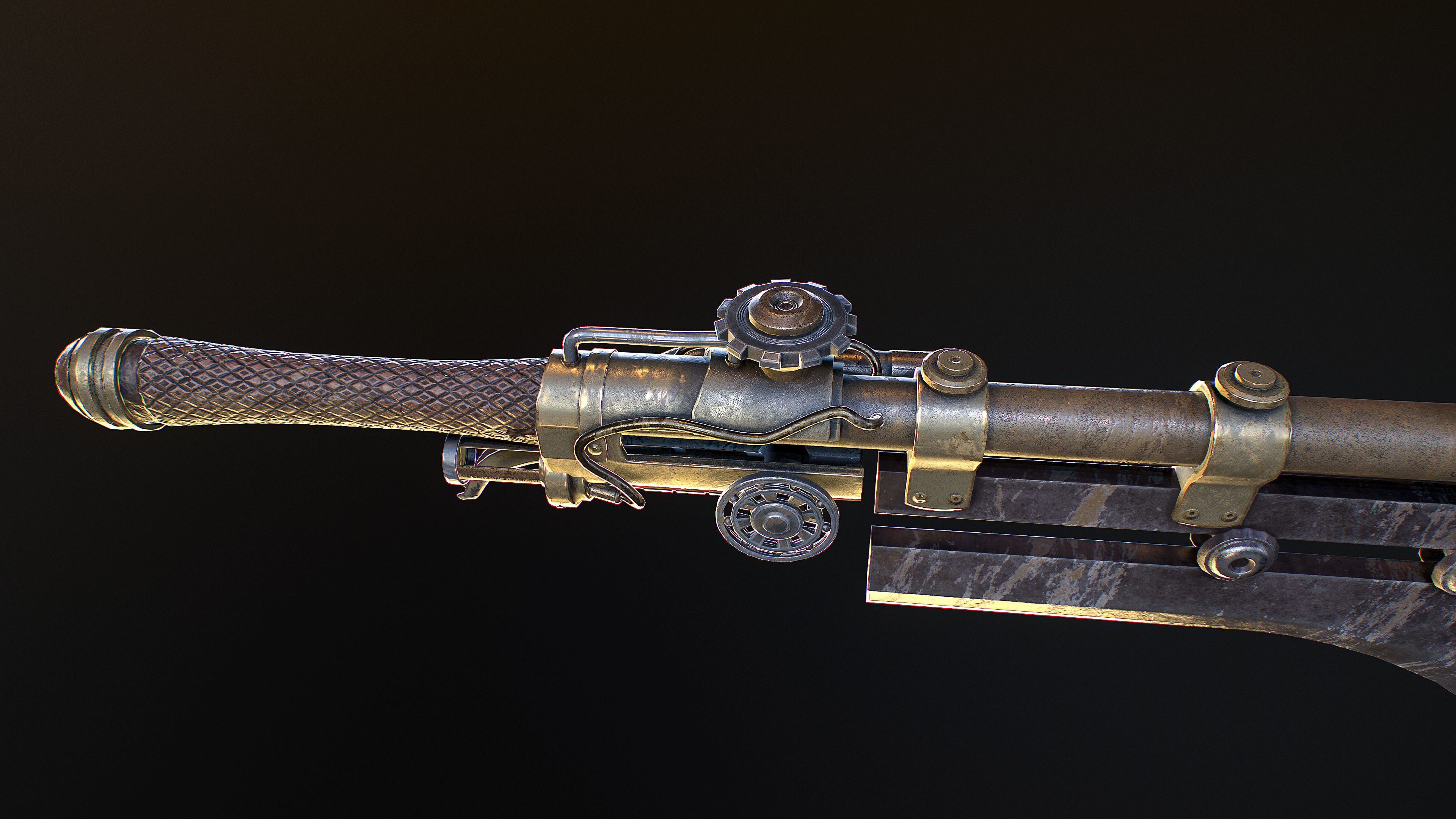 3D model Gunblade steampunk VR / AR / low-poly | CGTrader