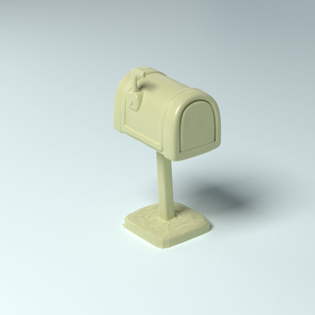 Cartoon props - mailbox 3D print model_1