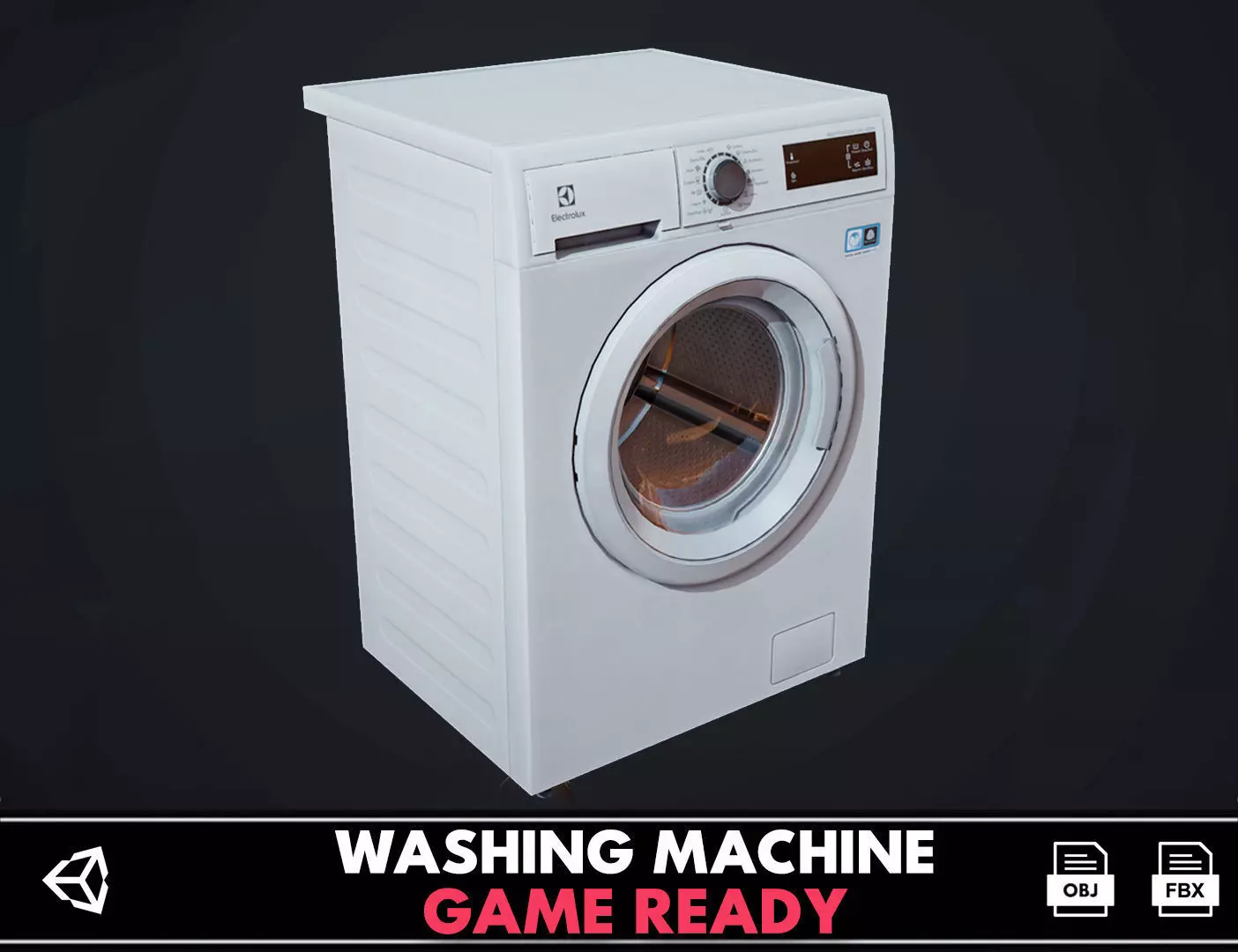 Washing Machine Low-poly 3D model