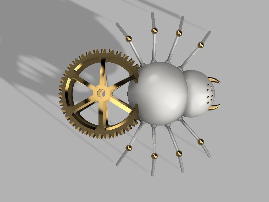 Steampunk Spider 3D print model_2