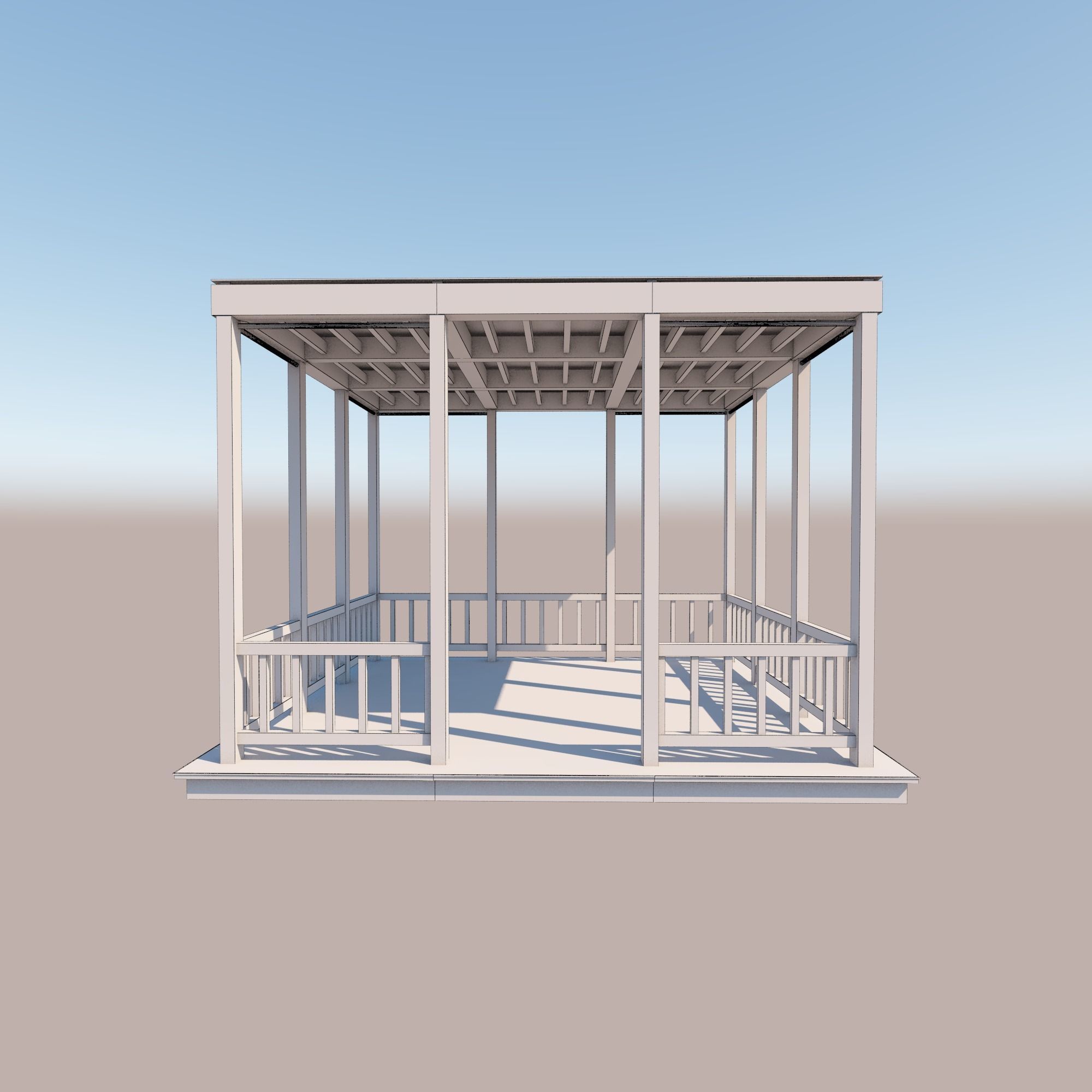 Outdoor Setting Kiosk 3D model_5