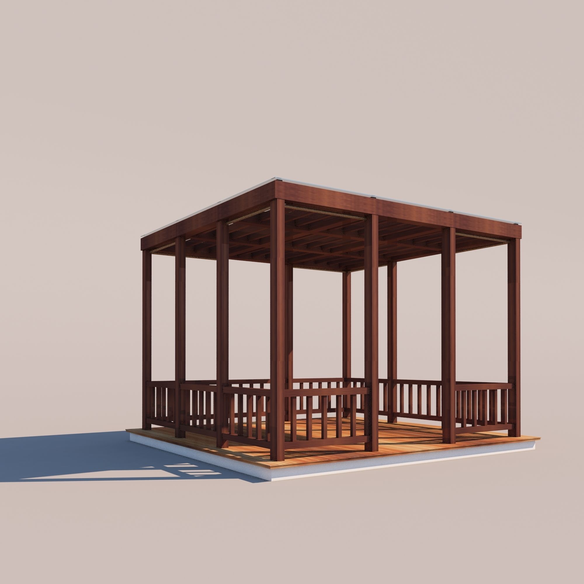 Outdoor Setting Kiosk 3D model_2