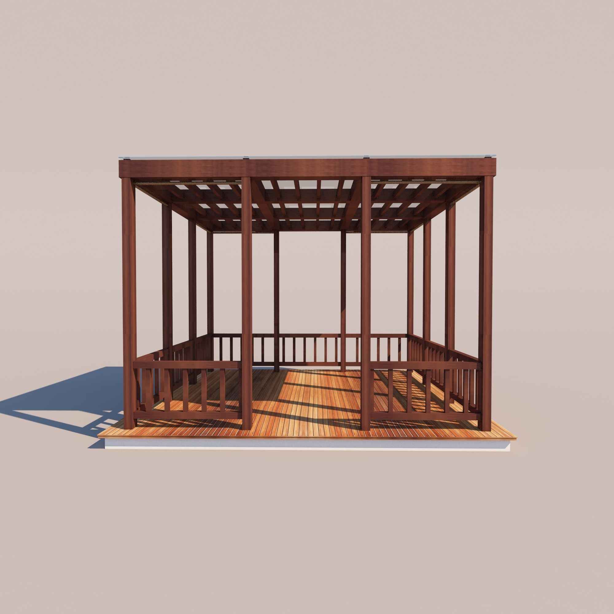 Outdoor Setting Kiosk 3D model_1