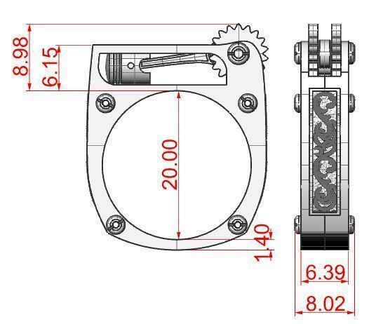 Ring with piston and patterns 3D print model_11