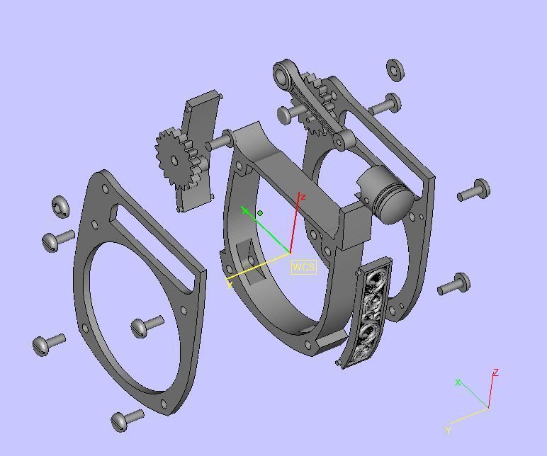 Ring with piston and patterns 3D print model_12