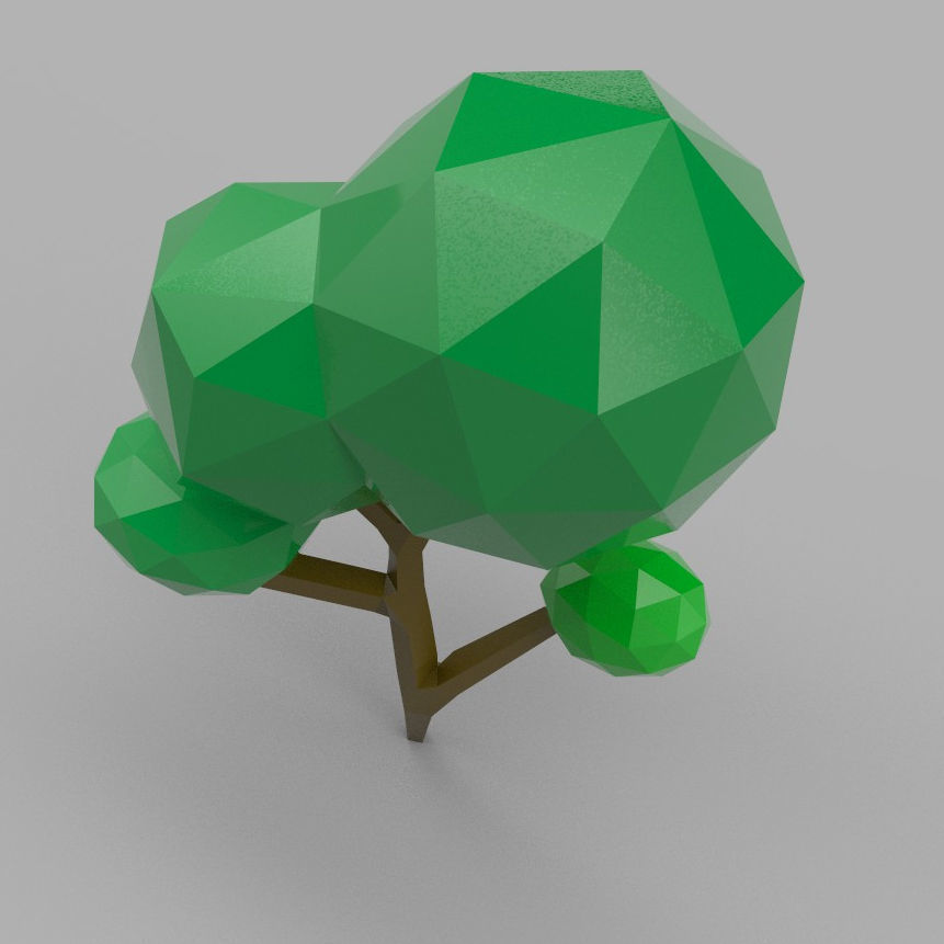 Low poly tree Low-poly 3D model_3