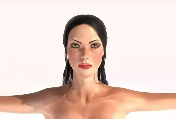 Female naked Body with Texture