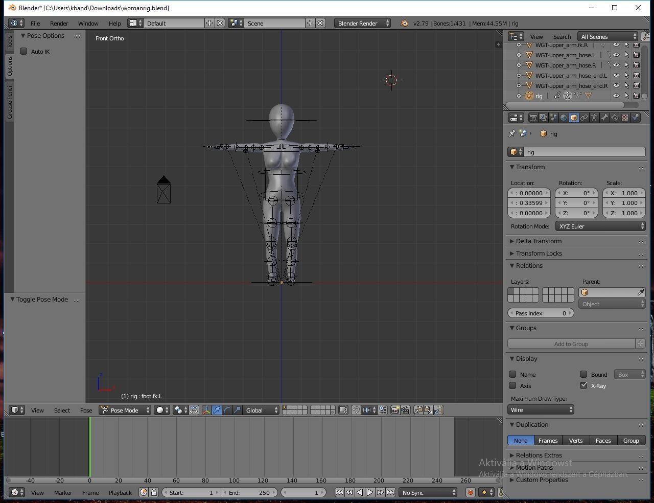 Woman human body Low-poly 3D model_6