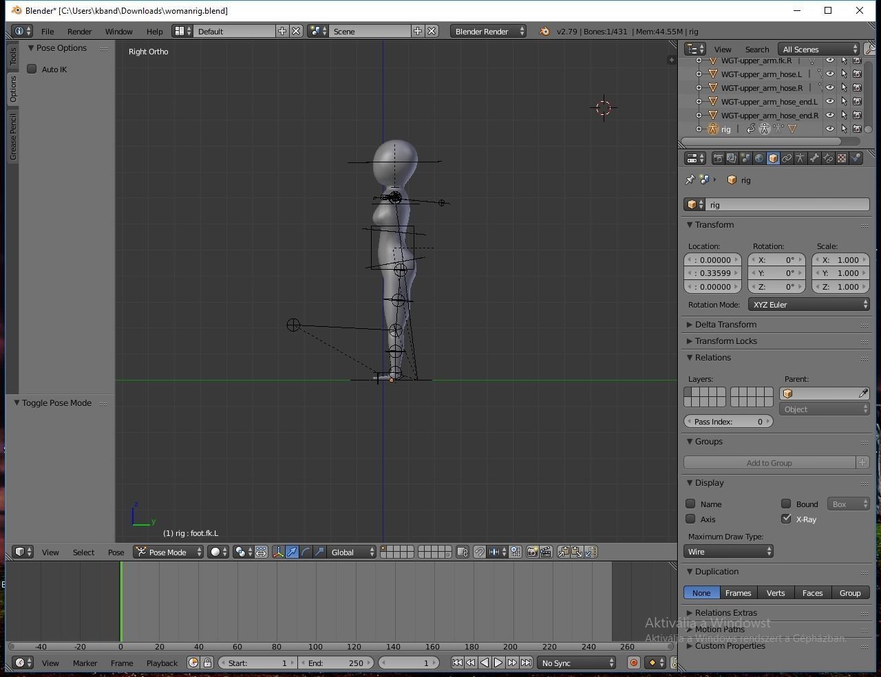 Woman human body Low-poly 3D model_5