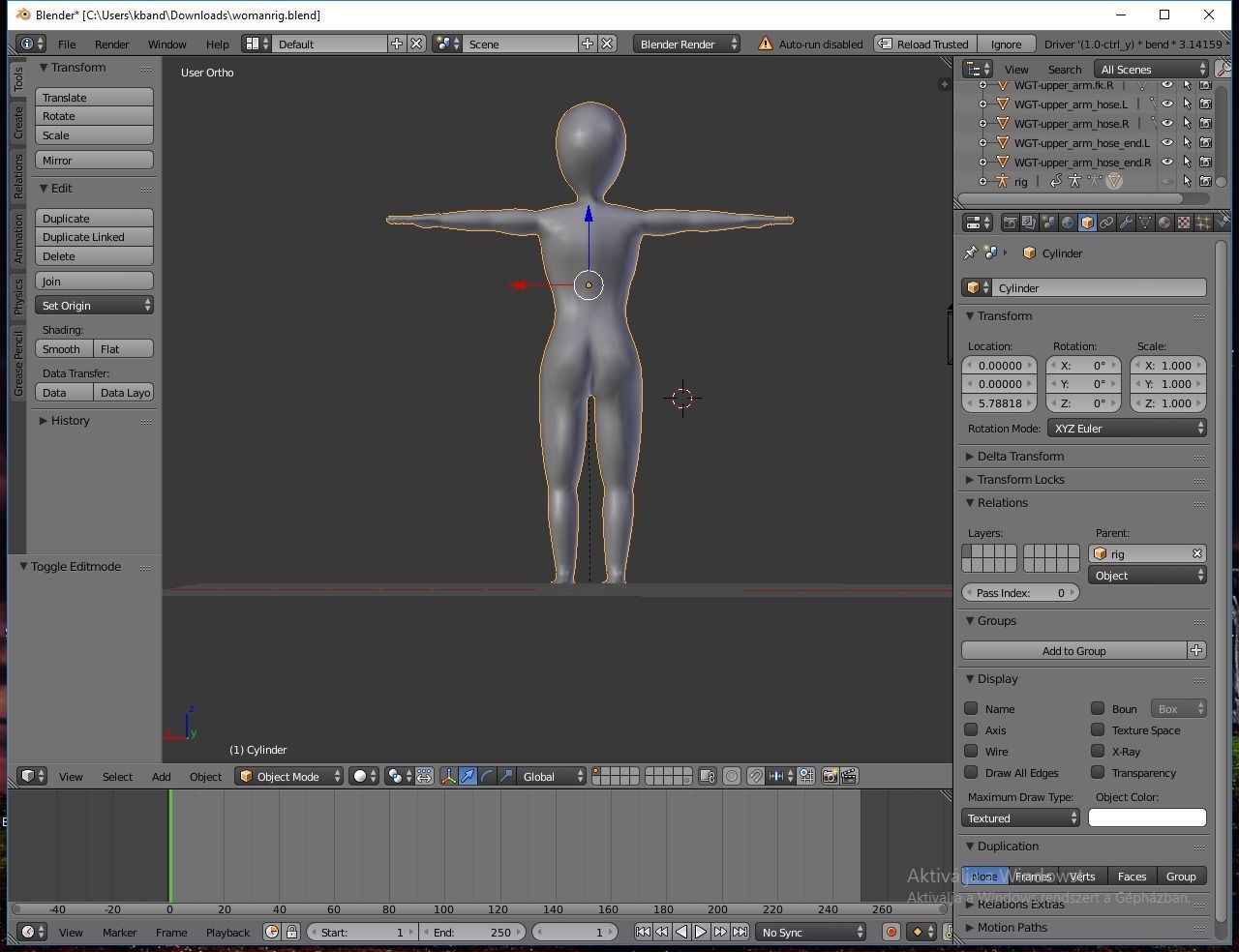 Woman human body Low-poly 3D model_2