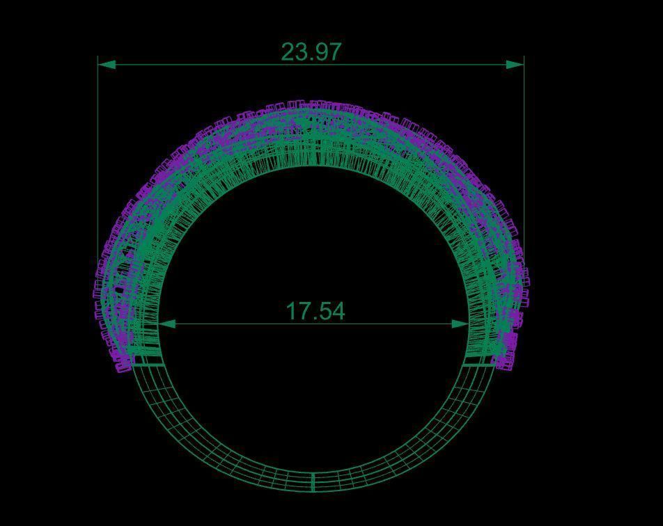 Knit Diamond Luxury Ring 3D print model_5