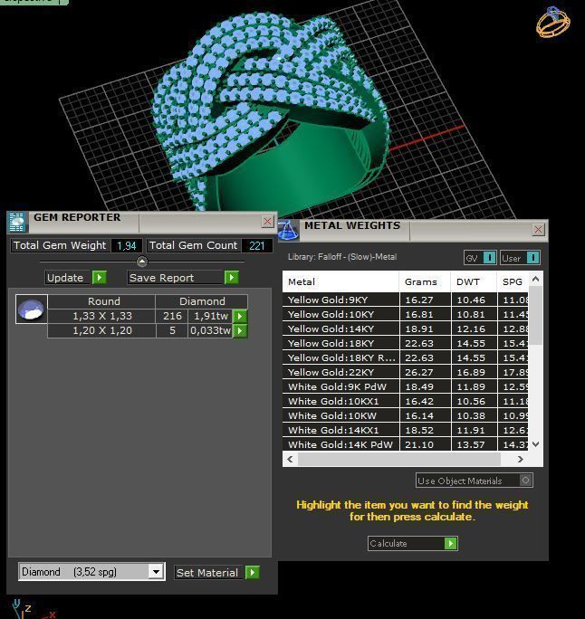 Knit Diamond Luxury Ring 3D print model_8