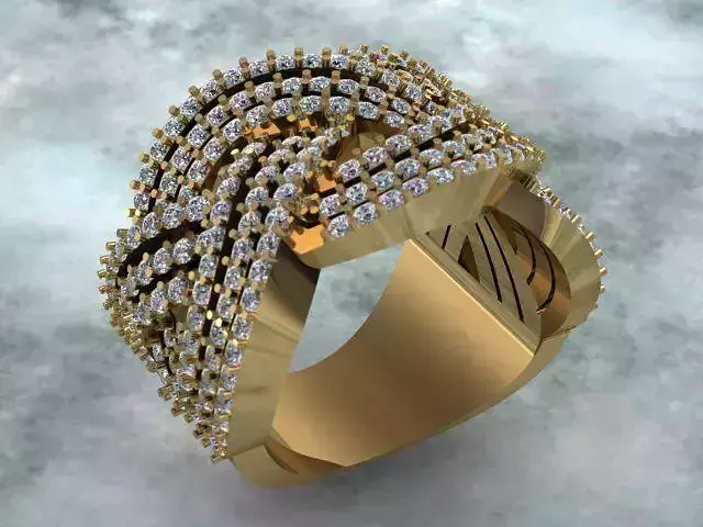 Knit Diamond Luxury Ring  3D print model