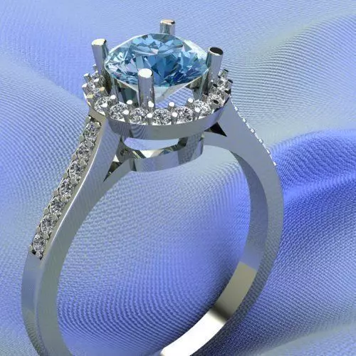 Tiffany Style Engagement Diamond Ring 3D print model