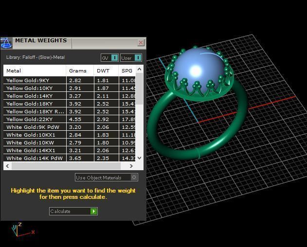 Opal Golden Ring 3D print model_5