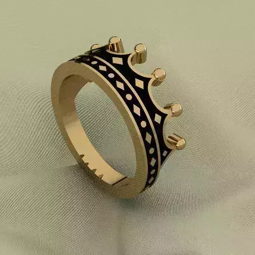 Men Crown Engagement Ring 