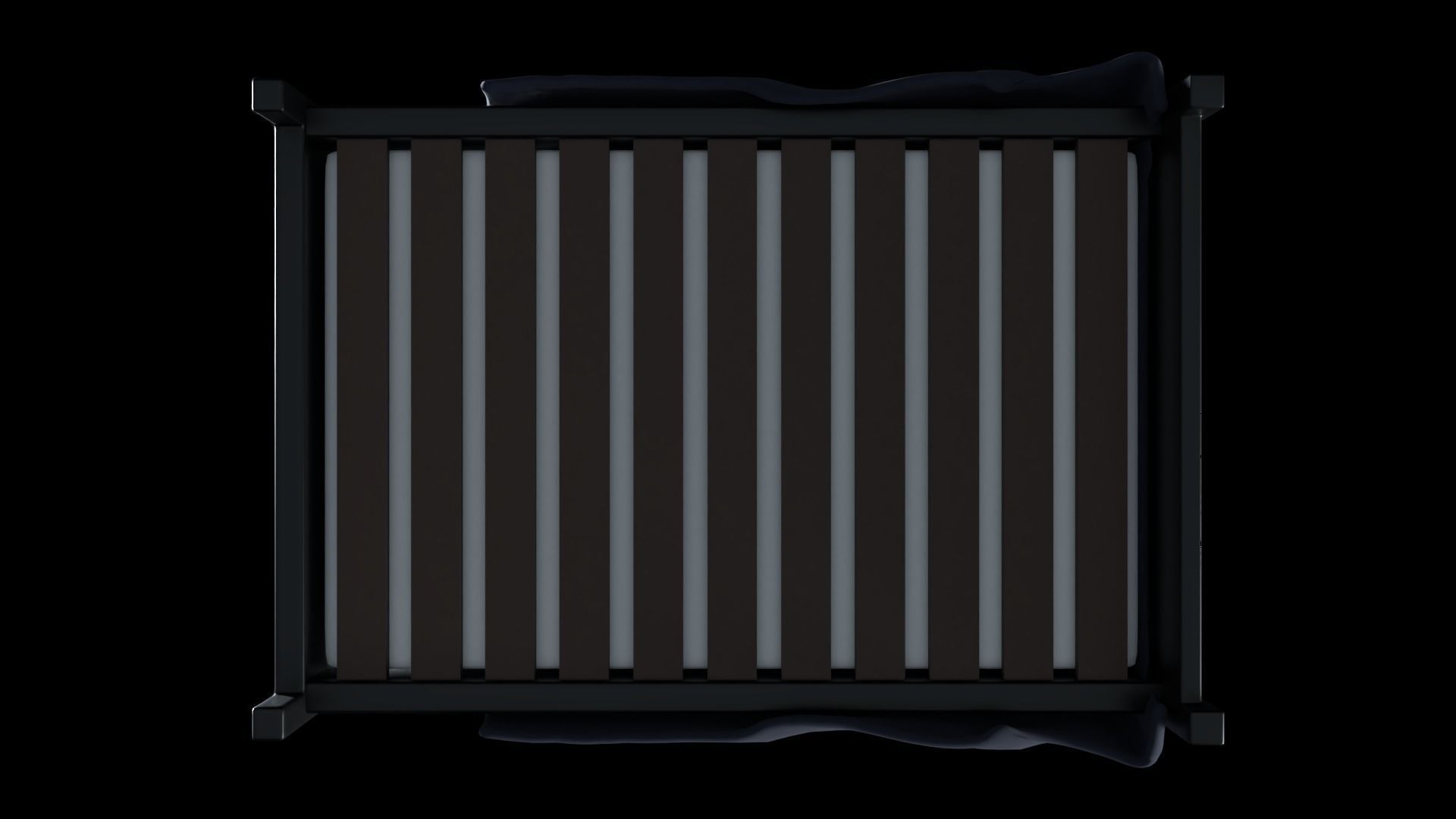 Modern Bed 2 Low-poly 3D model_7