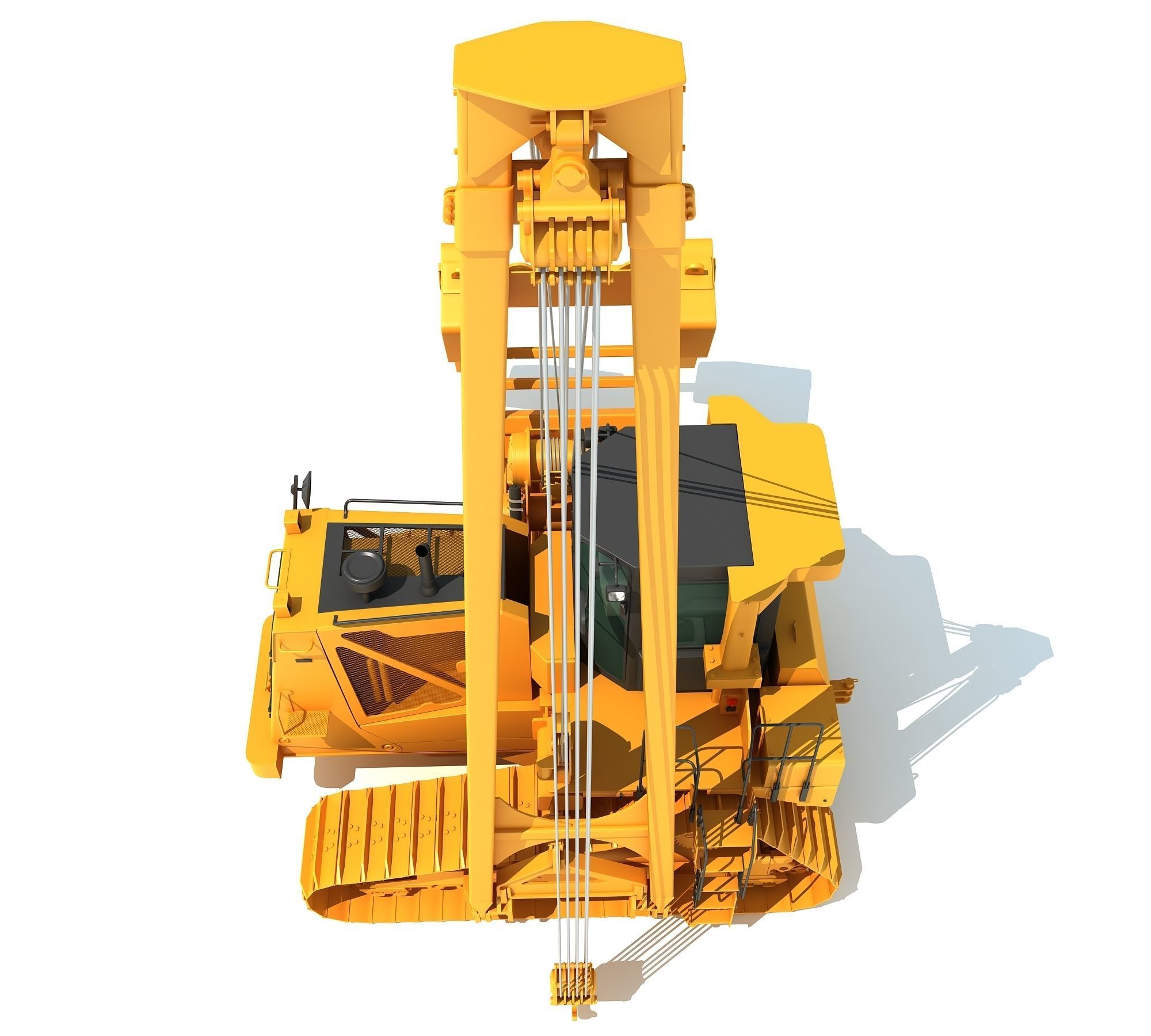 Pipelayer Bulldozer Machine 3D model_13