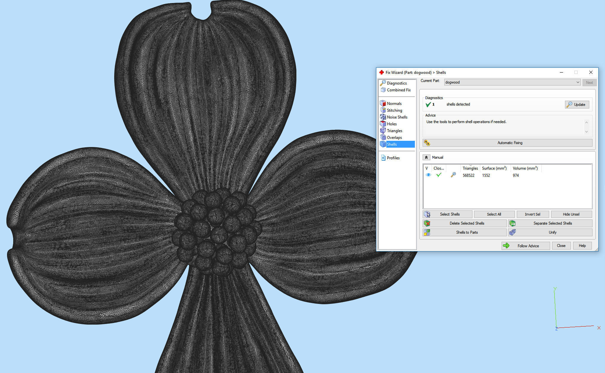 Dogwood Flower Cross Pendant  3D print model_5
