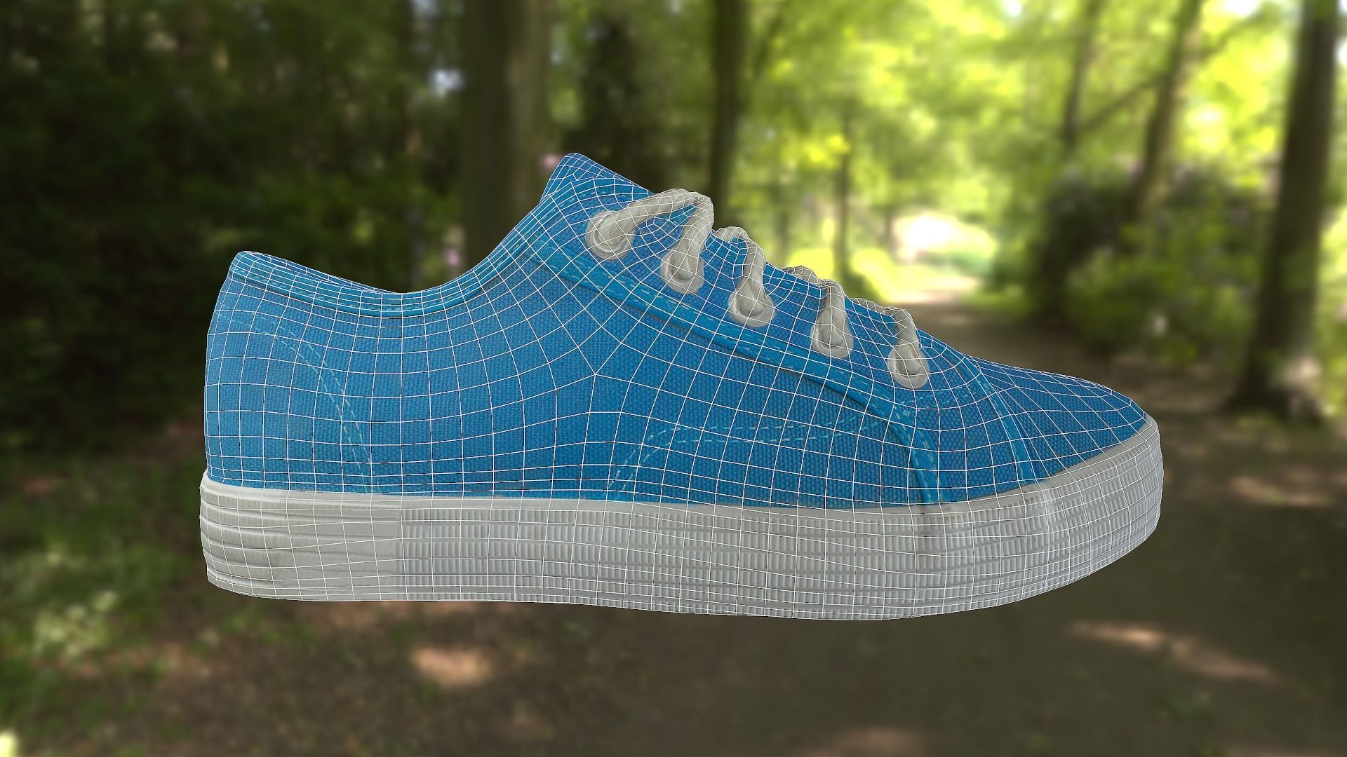 Sneakers pair of Low-poly 3D model_6
