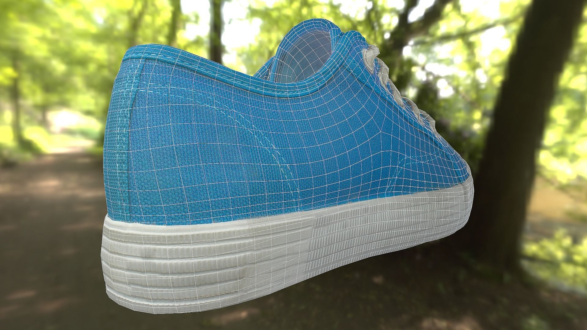 Sneakers pair of Low-poly 3D model_5