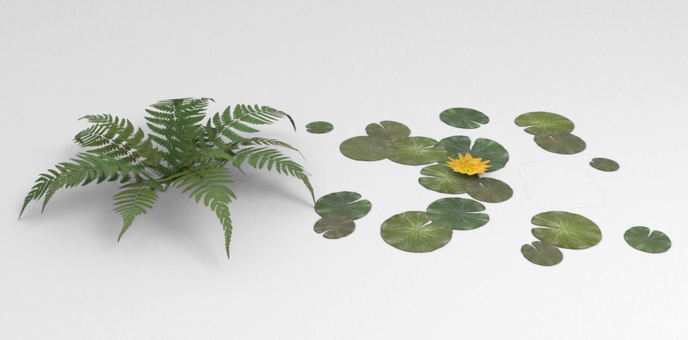 Low-poly plants Low-poly 3D model_1