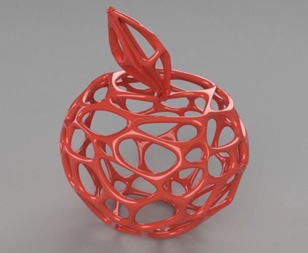 Apple Wireframe Style 3D print model_1