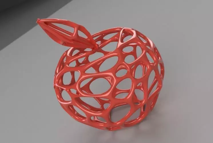 Apple Wireframe Style 3D print model_0