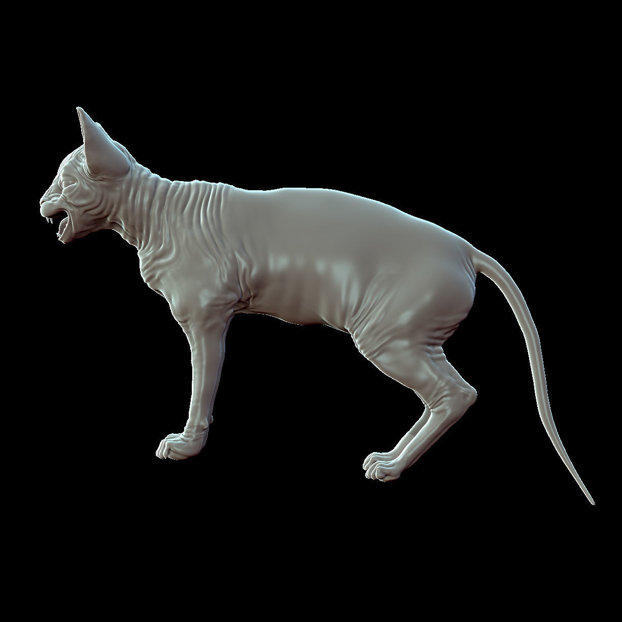 Sphinx Cat Sculpt 3D model_3