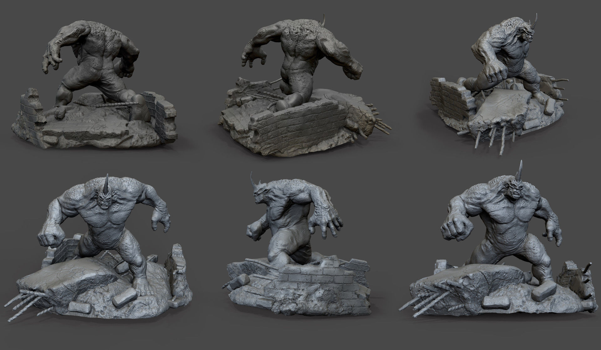 The Rhino warhammer shards 3D print model_2