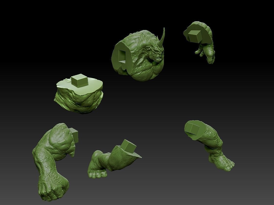 The Rhino warhammer shards 3D print model_1