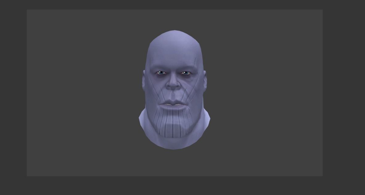 Thanos Bust Low-poly 3D model_6