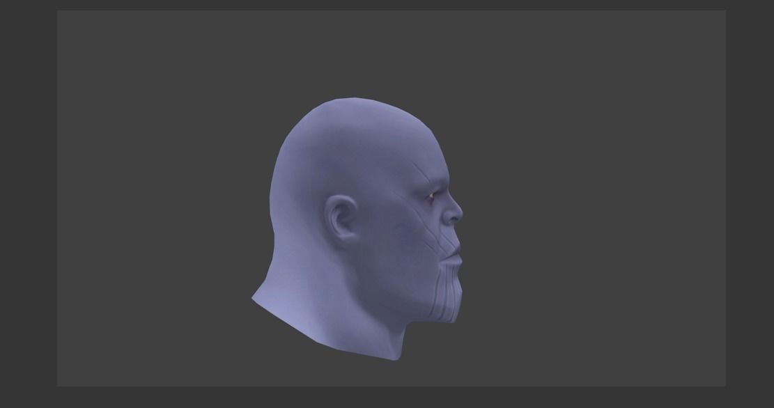 Thanos Bust Low-poly 3D model_1