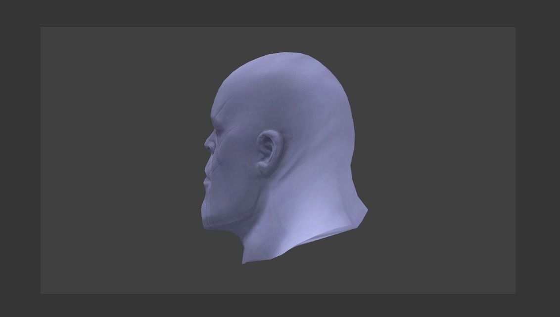 Thanos Bust Low-poly 3D model_3