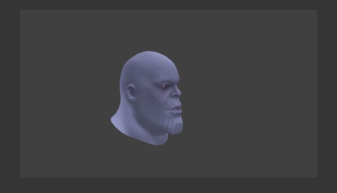 Thanos Bust Low-poly 3D model_2