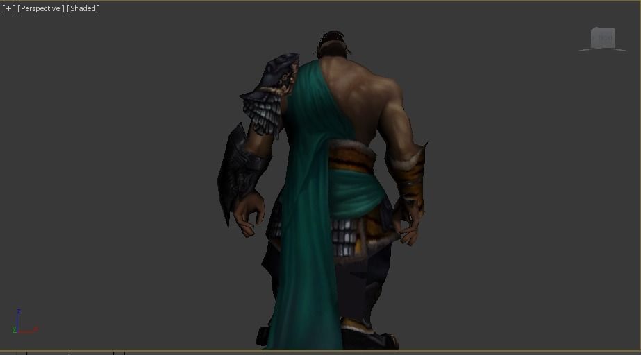 viking samurai armor in world of warcraft Low-poly 3D model_1