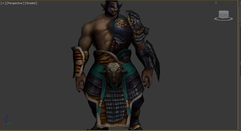 viking samurai armor in world of warcraft Low-poly 3D model_2