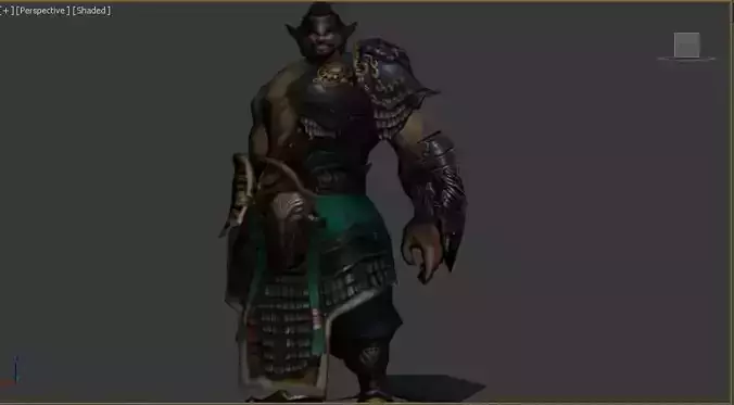 viking samurai armor in world of warcraft Low-poly 3D model