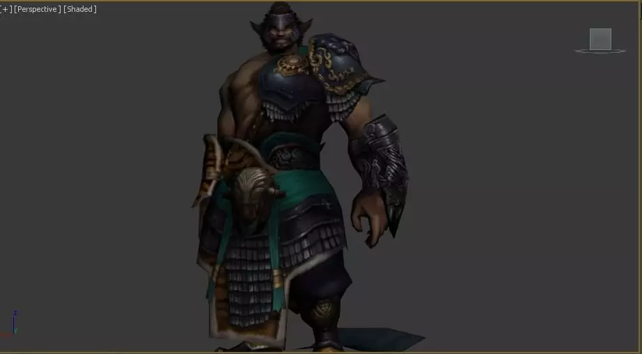 viking samurai armor in world of warcraft Low-poly 3D model_0