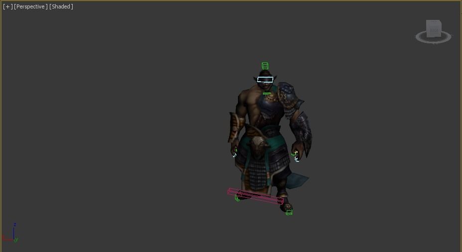 viking samurai armor in world of warcraft Low-poly 3D model_3