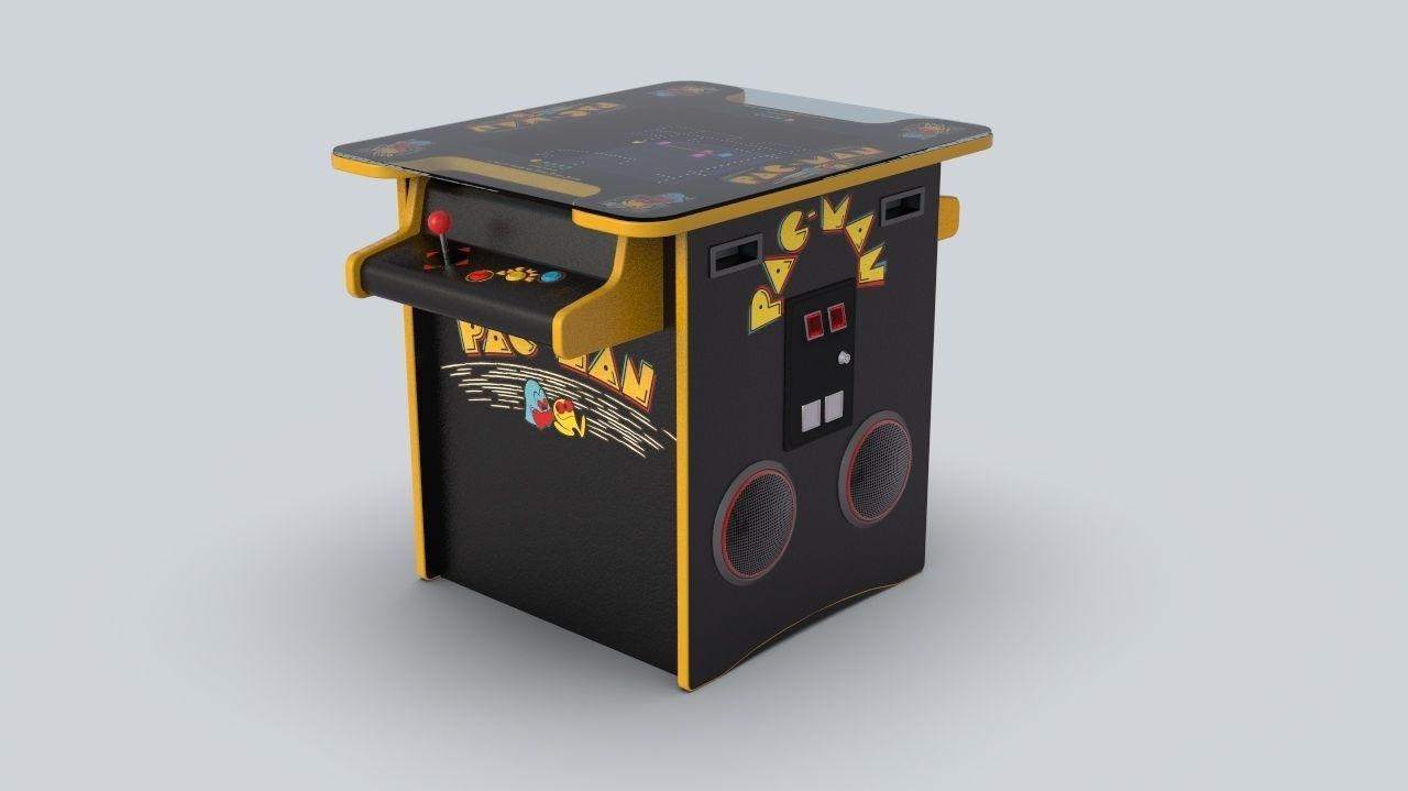 Cocktail Table Arcade Game Machine 3D model_11