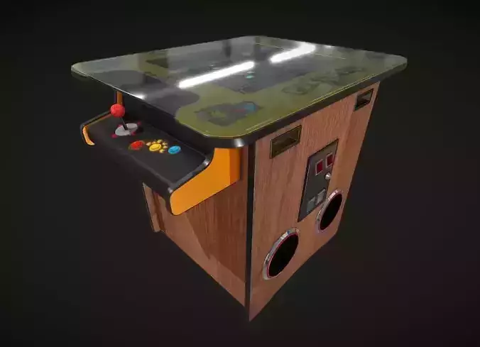Cocktail Table Arcade Game Machine 3D model