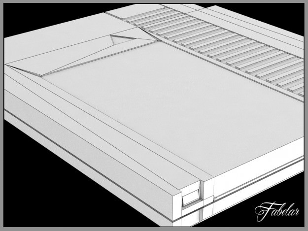 NES cartridge Low-poly 3D model_4