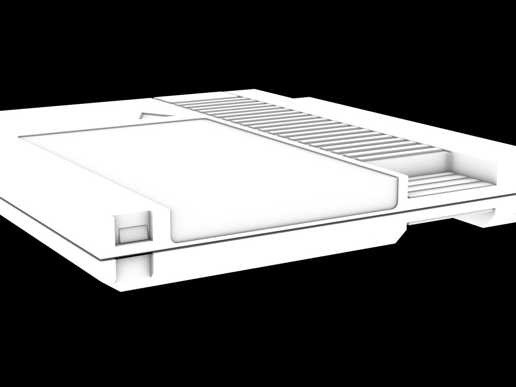 NES cartridge Low-poly 3D model_7