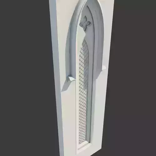 Medieval Gothic Window 01 3D model