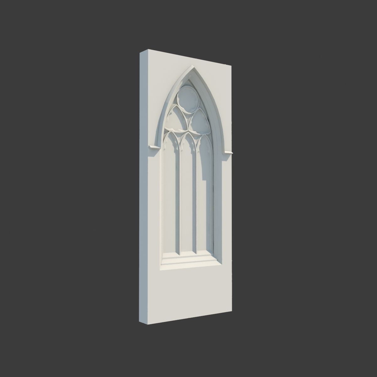 Medieval Gothic Window 02 3D model_1
