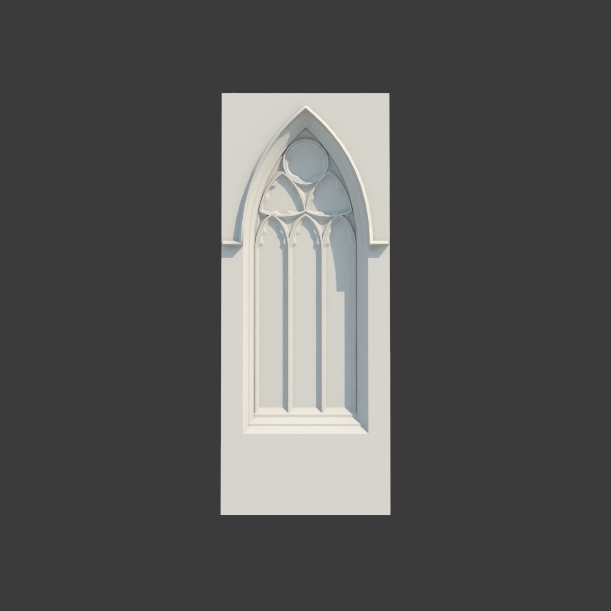 Medieval Gothic Window 02 3D model_2