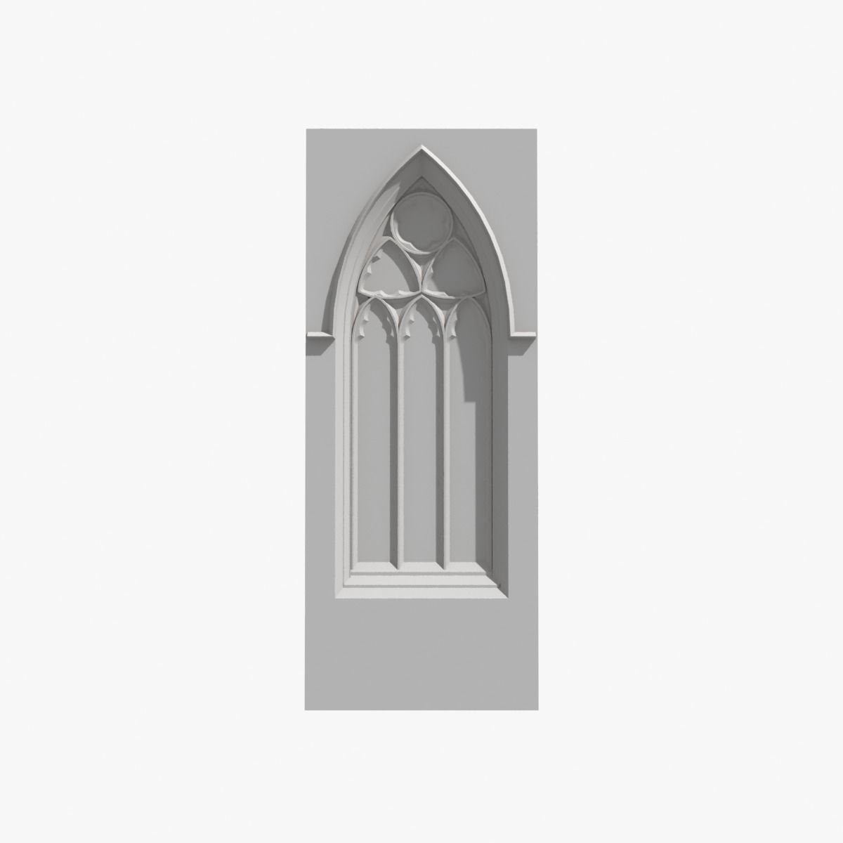 Medieval Gothic Window 02 3D model_10